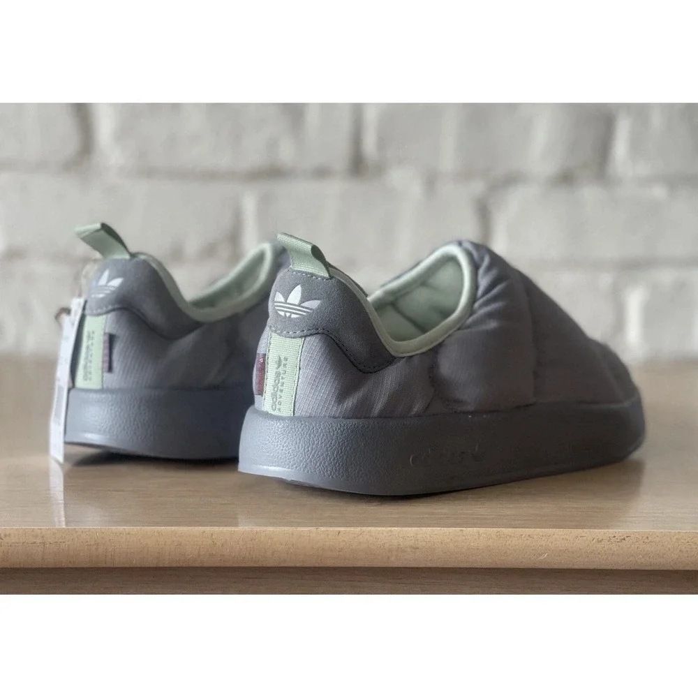 Men's Size 6 adidas Puffylette Shoes in Charcoal‎ Solid Grey/Linen Green GW9842